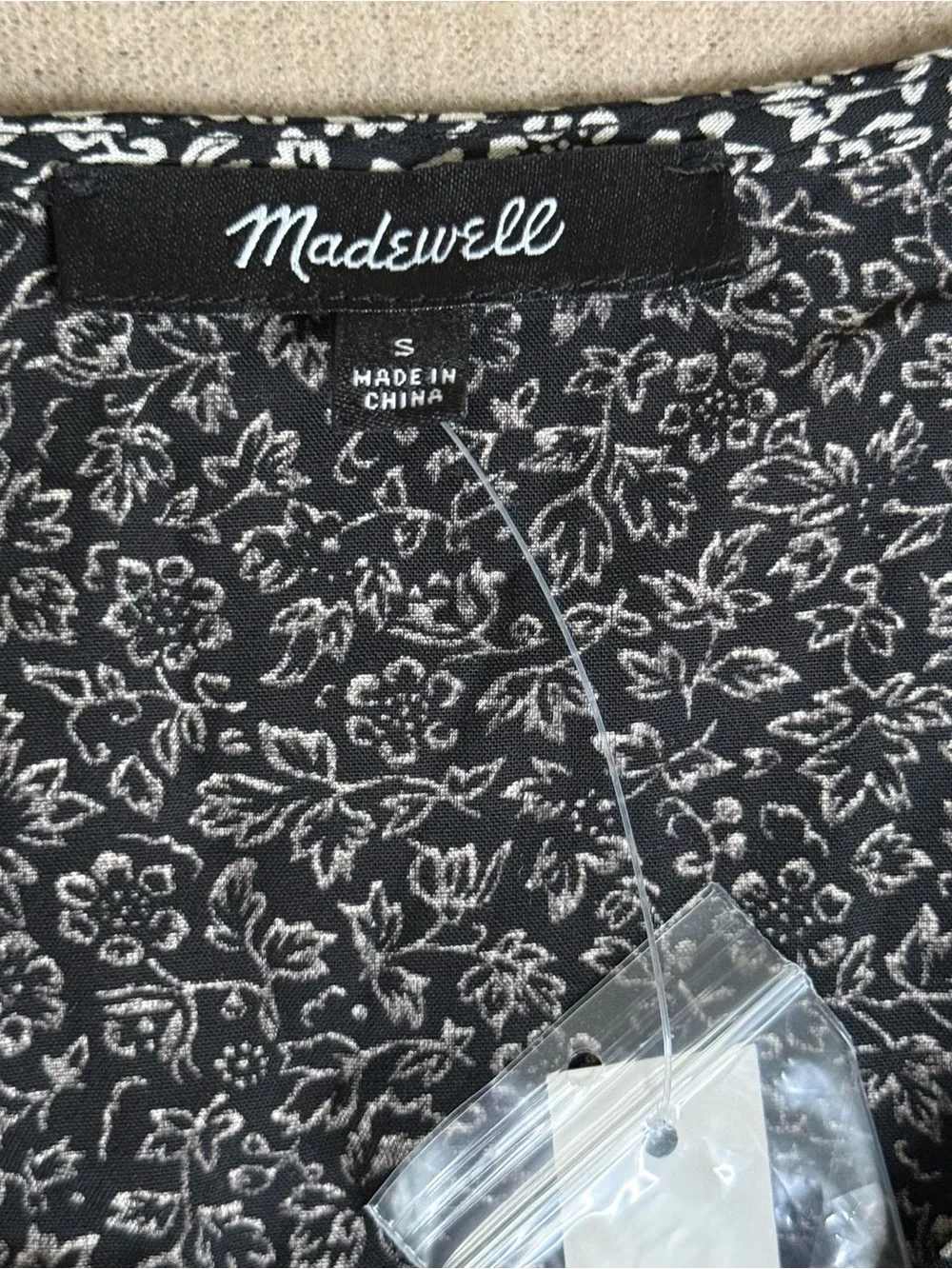 Madewell black blouse